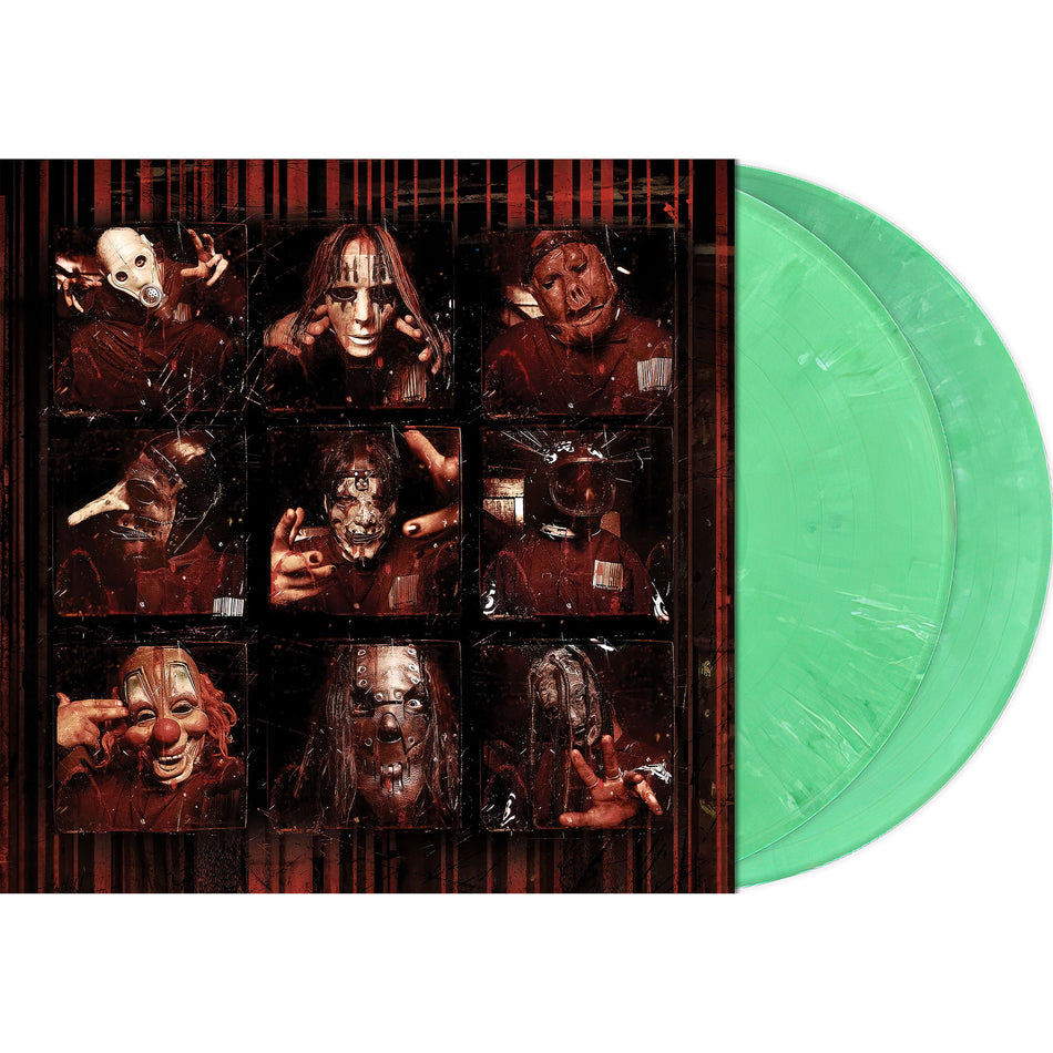 Slipknot - Slipknot vinyl packshot, jade green colored vinyl, 2 LP gatefold, indie exclusive, heavy metal classic