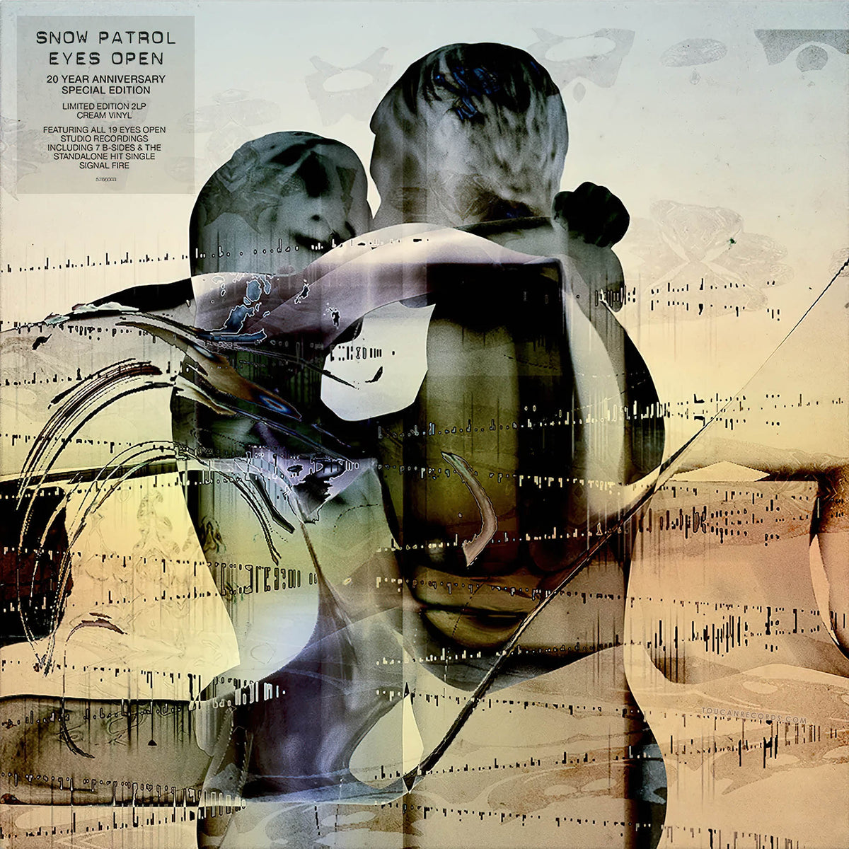 Snow Patrol Eyes Open album cover art for limited cream colored 2LP vinyl available at ToucanRecords.com