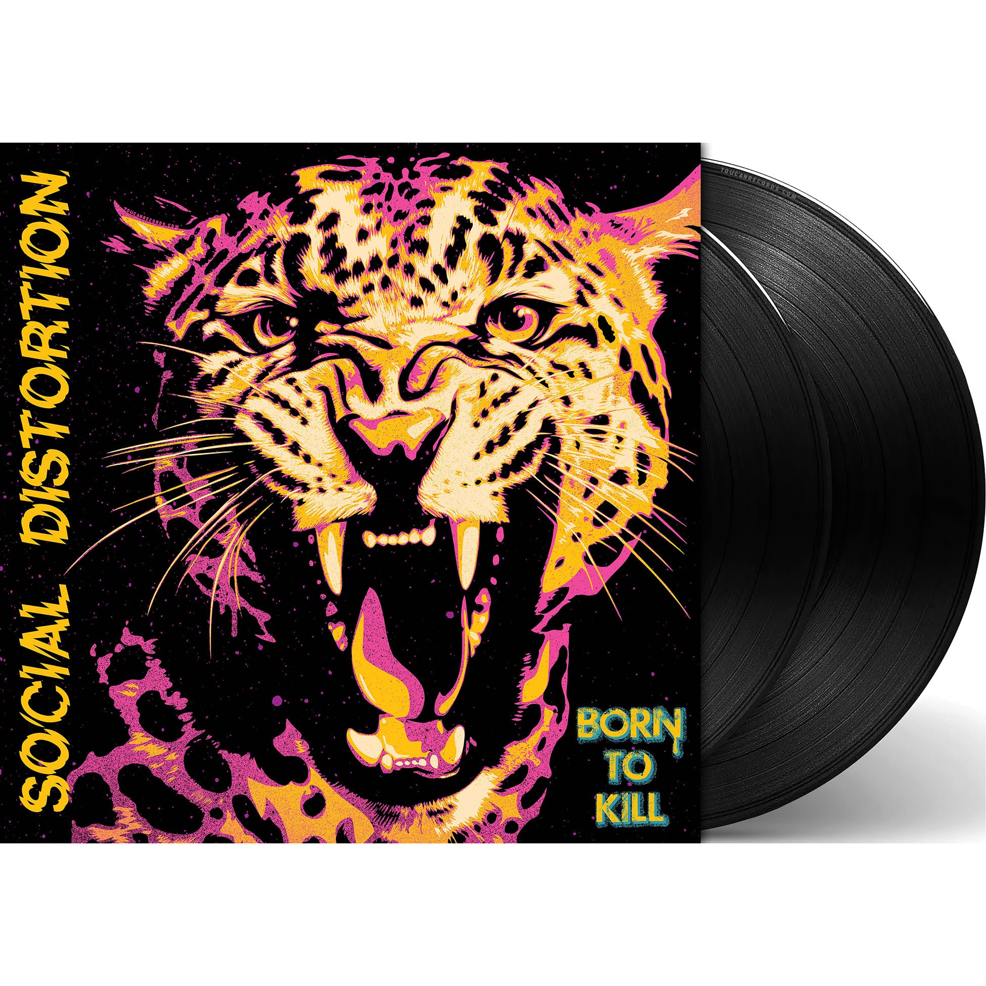 Social Distortion Born To Kill packshot for 2LP vinyl, black pressing with etched D-side available at ToucanRecords.com