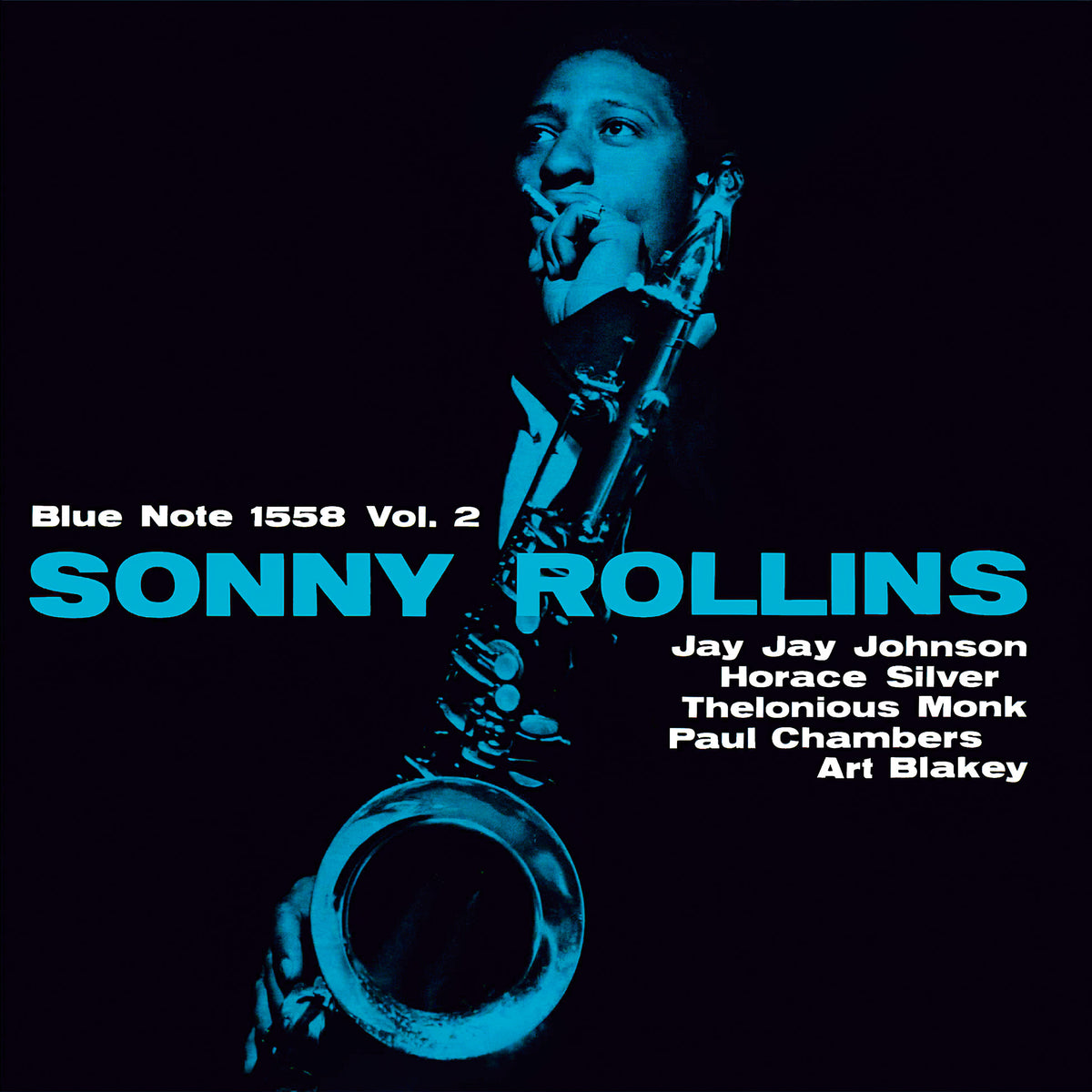 Sonny Rollins Vol. 2 album cover for 180g audiophile mono vinyl LP featuring Thelonious Monk, Art Blakey and J.J. Johnson