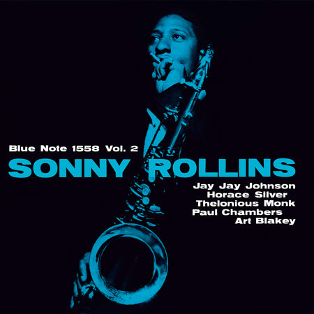Sonny Rollins Vol. 2 album cover for 180g audiophile mono vinyl LP featuring Thelonious Monk, Art Blakey and J.J. Johnson