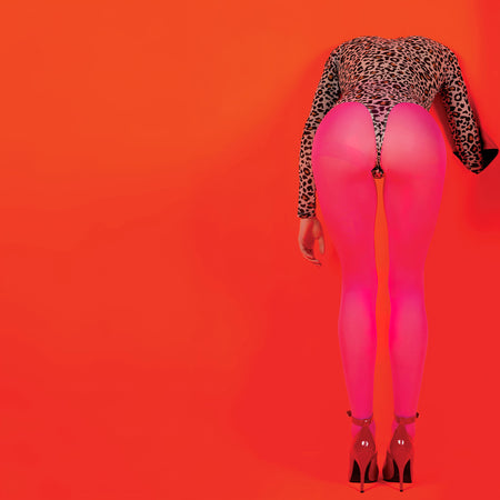 St. Vincent Masseduction pink vinyl LP album cover for the art pop and synth-pop release featuring Los Ageless and New York