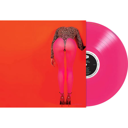 St. Vincent Masseduction pink vinyl LP packshot with foldout poster, available at ToucanRecords.com