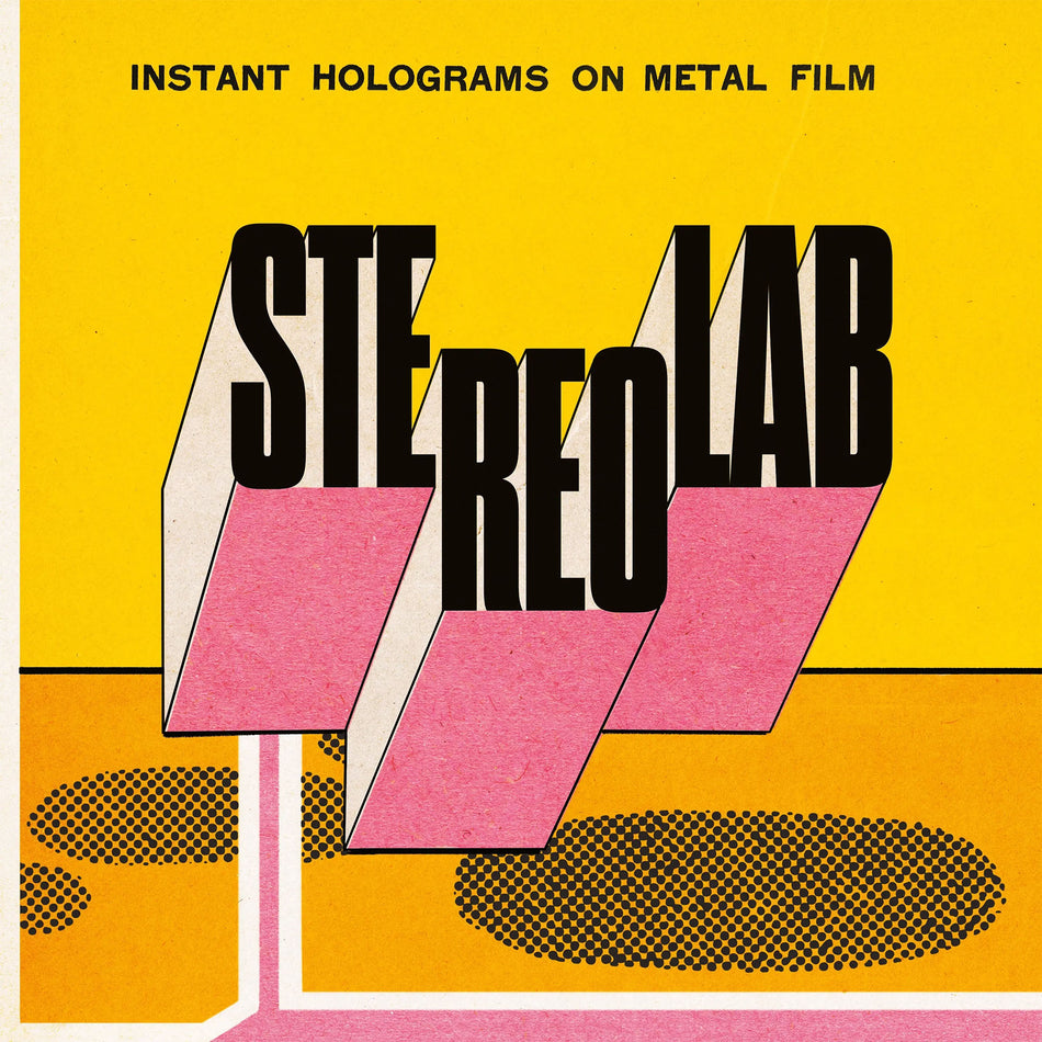 Stereolab - Instant Holograms On Metal Film album cover, clear vinyl 2LP, indie exclusive gatefold edition available at ToucanRecords.com