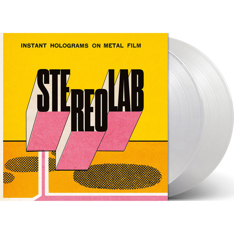 Stereolab - Instant Holograms On Metal Film packshot, clear vinyl pressing, experimental krautrock synth-pop. Available at ToucanRecords.com