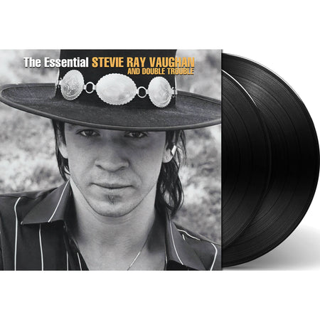 Stevie Ray Vaughan and Double Trouble - The Essential packshot, black 2LP pressing, Texas blues rock compilation at ToucanRecords.com
