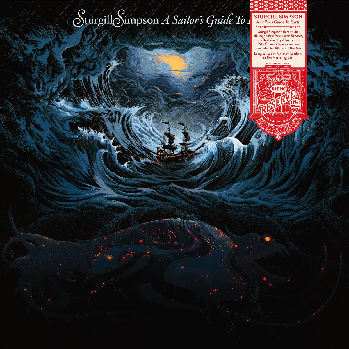A Sailor's Guide to Earth vinyl album cover art, Sturgill Simpson Grammy-winning album, limited indie exclusive audiophile LP