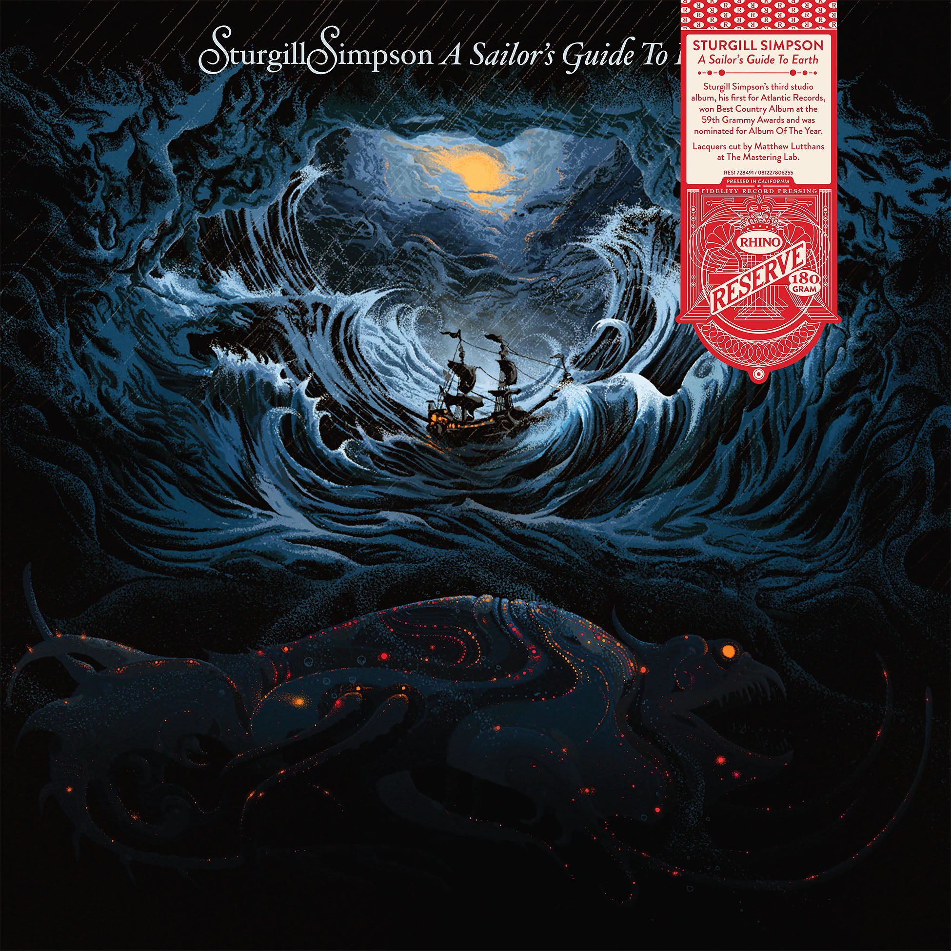 A Sailor's Guide to Earth vinyl album cover art, Sturgill Simpson Grammy-winning album, limited indie exclusive audiophile LP