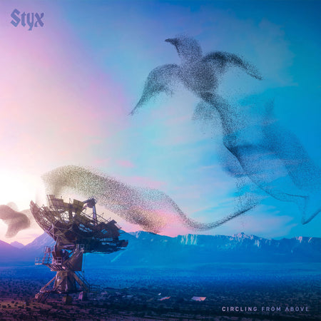 Styx - Circling From Above album cover, 180g black vinyl LP, gatefold jacket, 2025 studio album