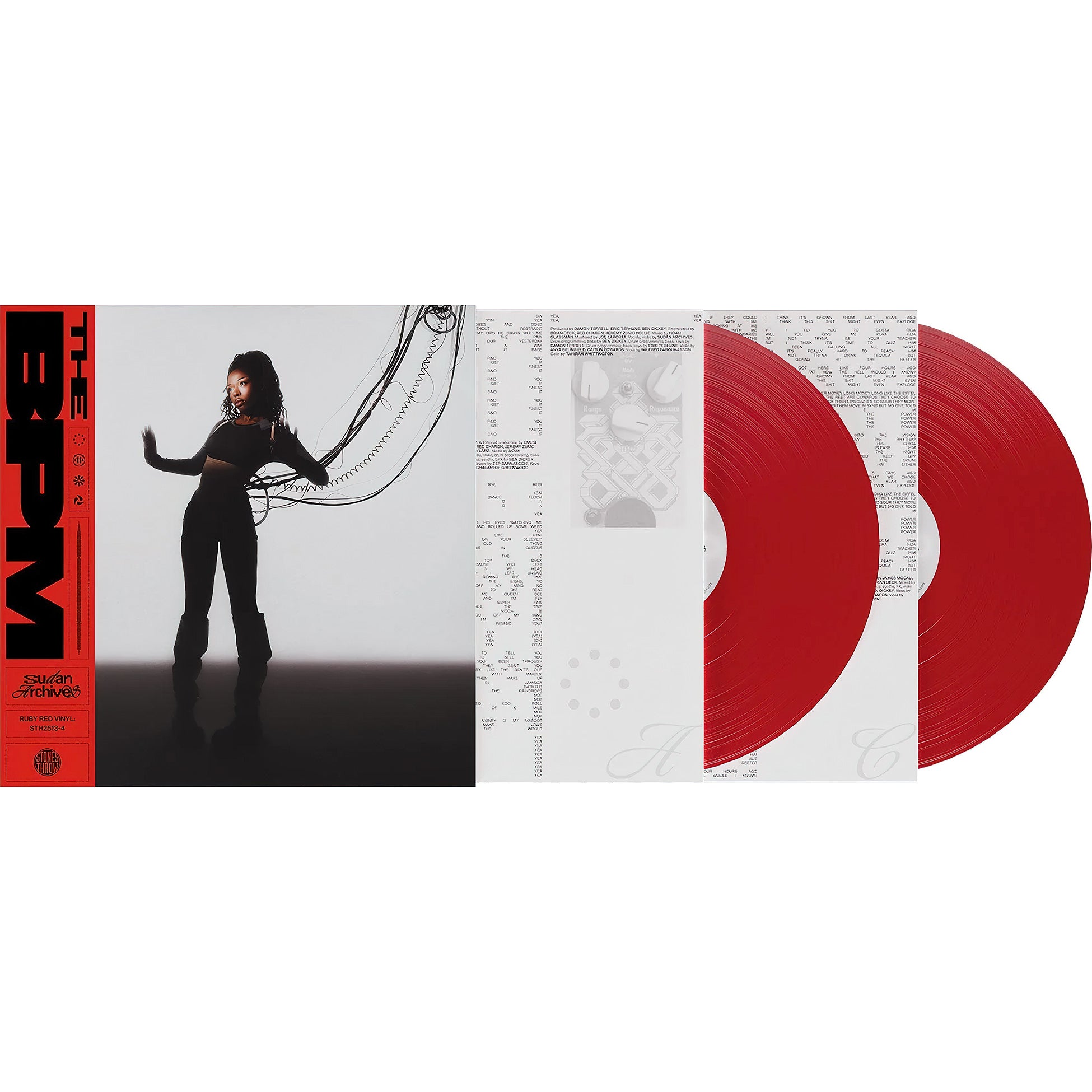 Sudan Archives The BPM packshot, limited red double vinyl with OBI strip, 2025 experimental R&B club album with printed inner sleeve