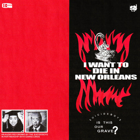 $uicideboy$ - I Want To Die In New Orleans album cover, silver vinyl LP, limited edition from ToucanRecords.com