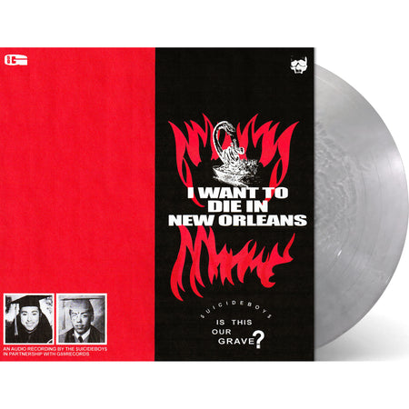 $uicideboy$ - I Want To Die In New Orleans packshot, silver vinyl with printed inner sleeve, trap horrorcore from ToucanRecords.com