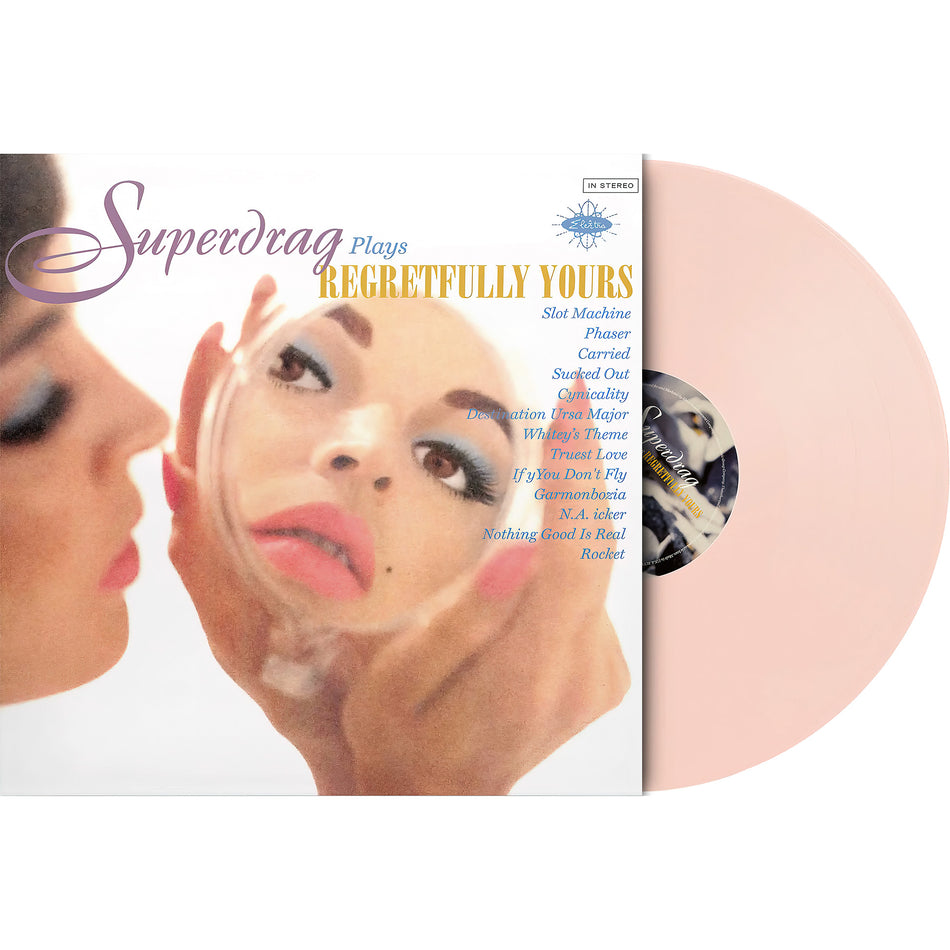 Superdrag - Regretfully Yours packshot, pink colored vinyl pressing, '90s alternative rock – collectible colored vinyl at ToucanRecords.com