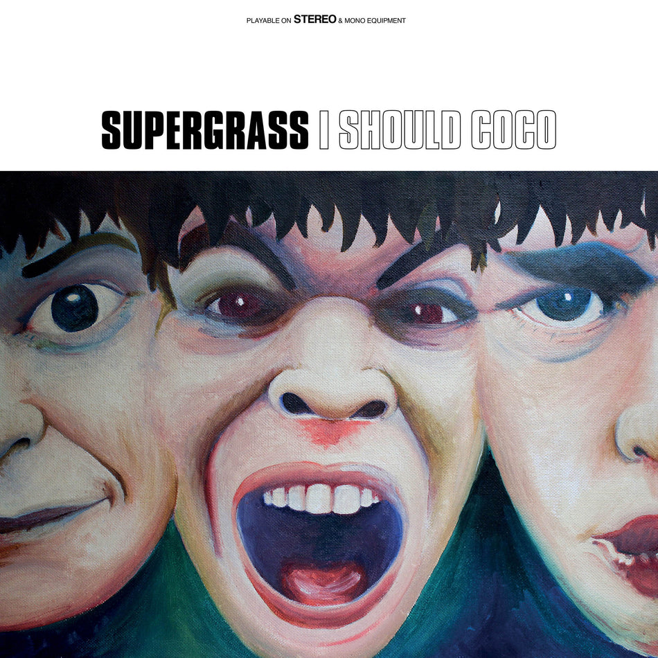Supergrass - I Should Coco album cover, black heavyweight vinyl LP, embossed National Album Day 2022 edition - shop Britpop classics at ToucanRecords.com