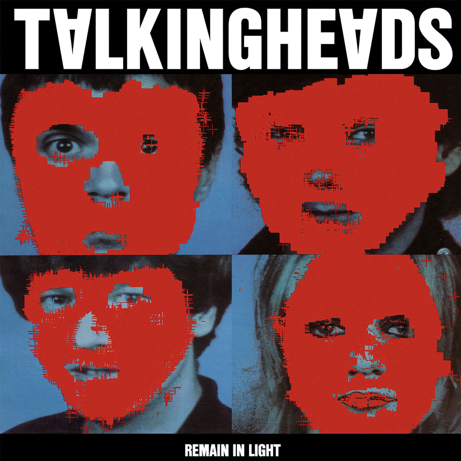 talking heads, remain in light, album cover, album art, red faces, cover, cover art, vinyl,