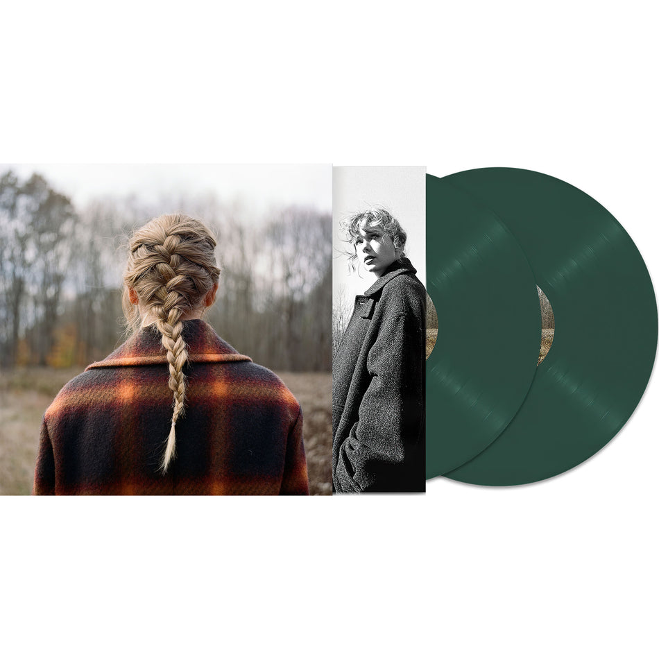 Taylor Swift, Evermore, 2 LP, Deluxe Edition, Green Vinyl, cover, album, vinyl, packshot