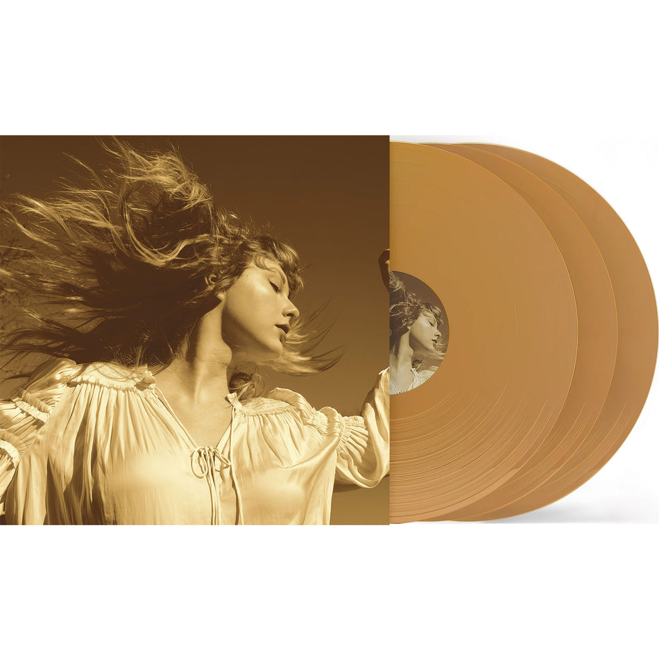 Taylor Swift, Fearless, Taylor's Version, 3 LP, Gold Colored Vinyl, cover, album, records, vinyl, packshot