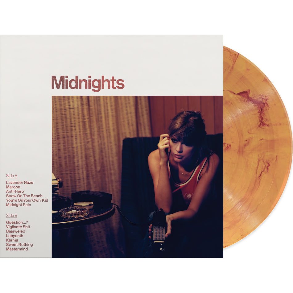 Taylor Swift, Midnights, Blood Moon, Colored Vinyl, cover, album, vinyl, lavender haze, anti-hero, packshot