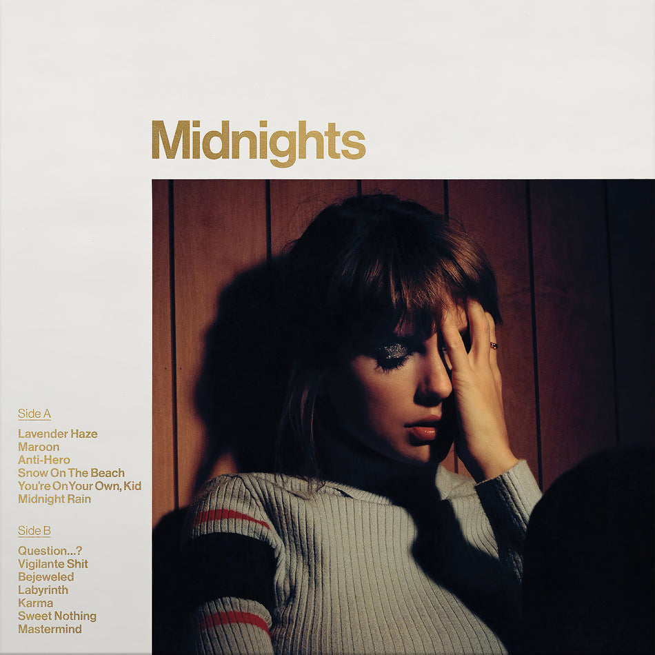 Taylor Swift, Midnights, Mahogany Colored Vinyl, mahogany, brown vinyl, colored vinyl, cover, album, vinyl, lavender haze, anti-hero,