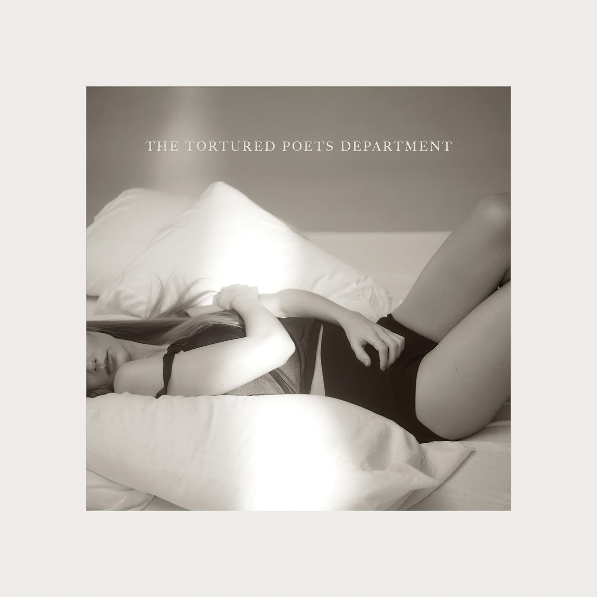 Taylor Swift - The Tortured Poets Department album cover, 2 ghosted white vinyl LPs, 2024 pop release