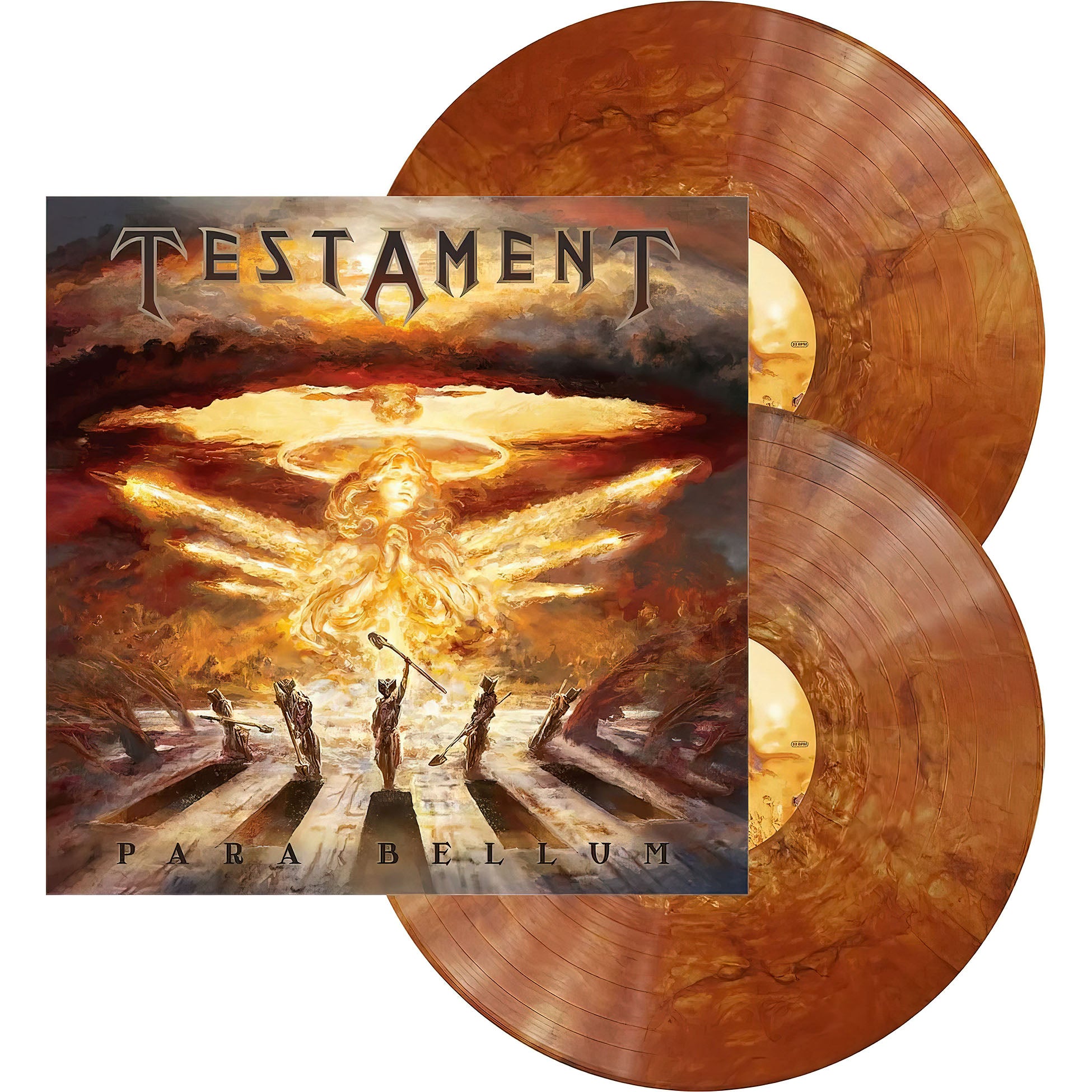 Testament - Para Bellum copper vinyl packshot, Nuclear Blast 2LP with Infanticide A.I. and High Noon