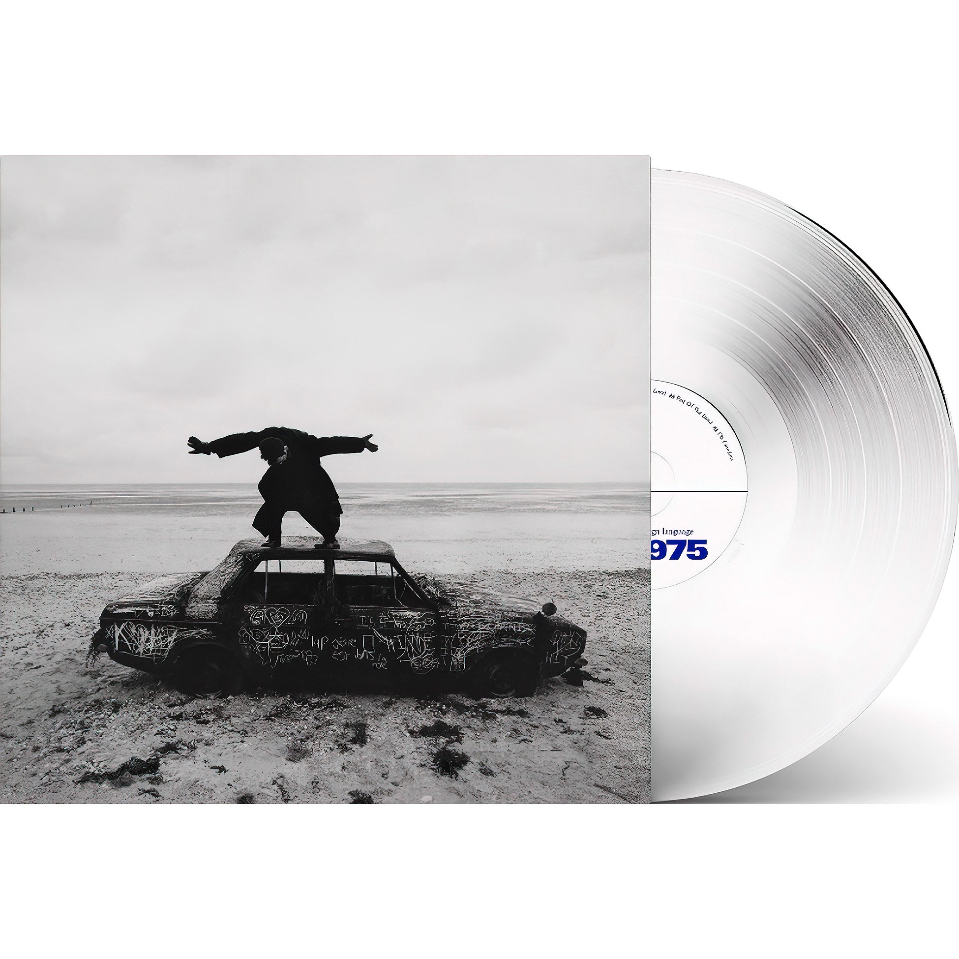 The 1975 - Being Funny In A Foreign Language vinyl packshot, 2022 alternative album, clear vinyl pressing