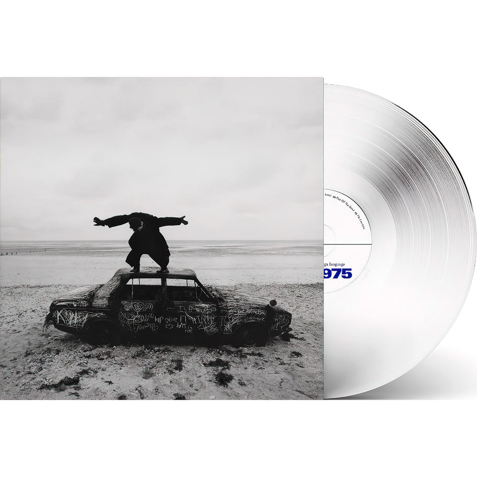 The 1975 - Being Funny In A Foreign Language vinyl packshot, 2022 alternative album, clear vinyl pressing