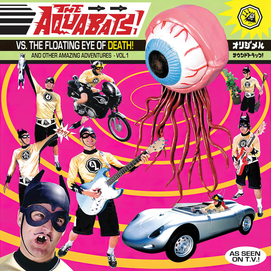 The Aquabats! - VS. The Floating Eye Of Death album cover, 30th Anniversary Indie Exclusive, pink vinyl 2 LP edition