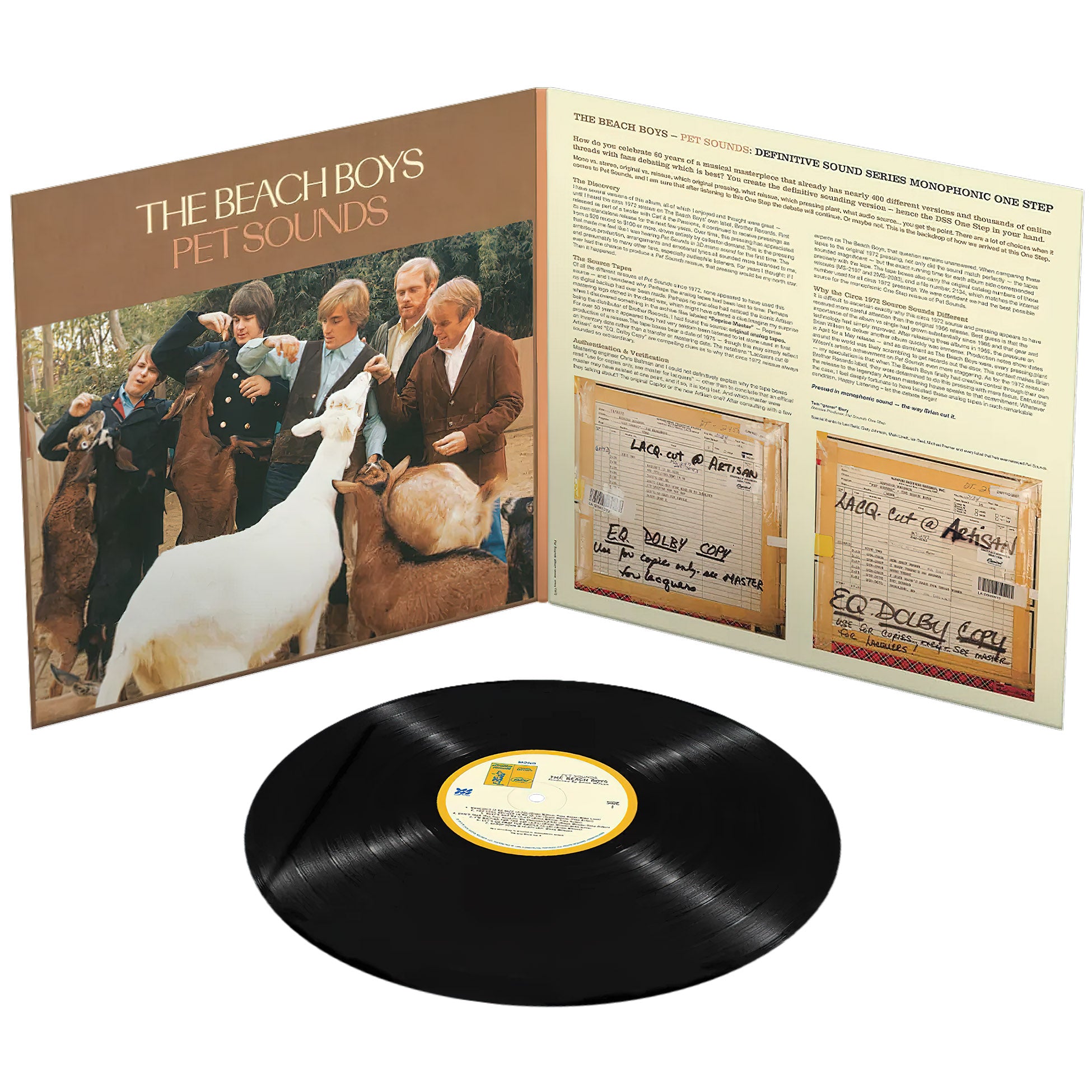 The Beach Boys Pet Sounds, exploding  packshot . Gatefold Inside. Available at ToucanRecords.com. Limited and numbered audiophile vinyl LP edition with certificate of authenticity.