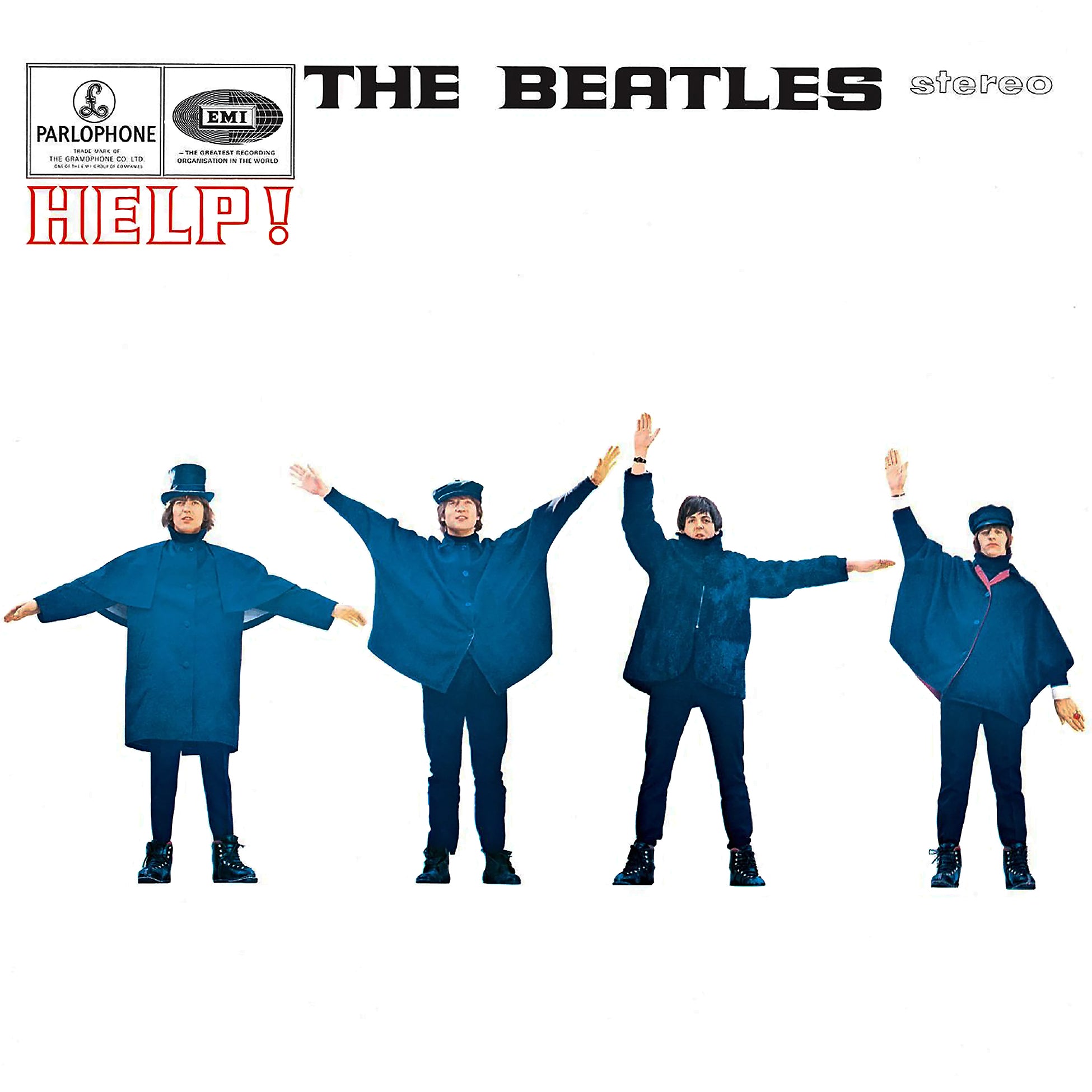 The Beatles - Help! album cover on black vinyl LP, Music from the film of the same name, 1960s British Invasion classic at ToucanRecords.com