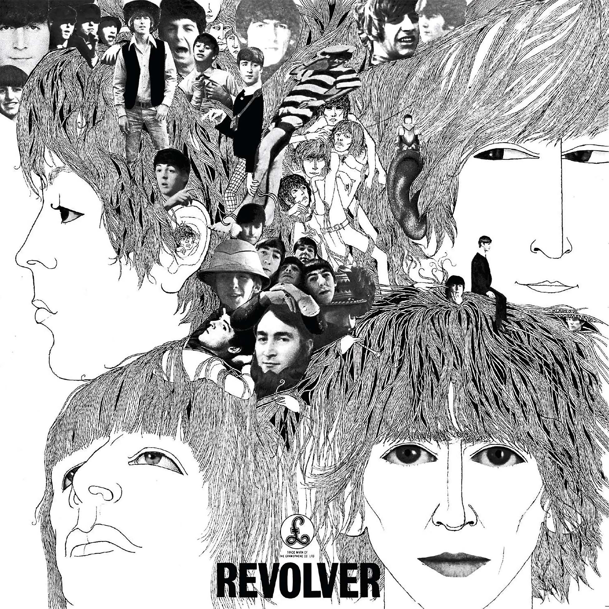 The Beatles - Revolver album cover, 180g black vinyl Abbey Road half-speed mastered edition, psychedelic rock