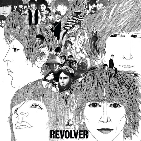 The Beatles - Revolver album cover, 180g black vinyl Abbey Road half-speed mastered edition, psychedelic rock
