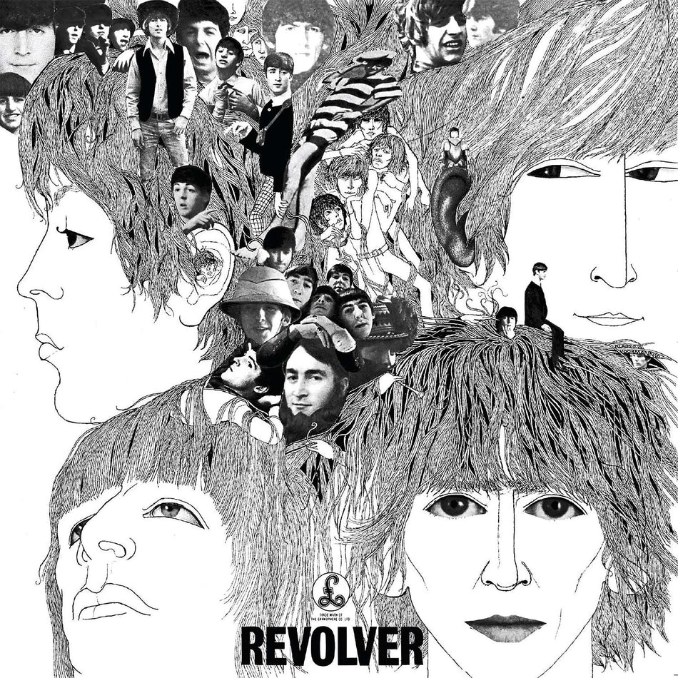 The Beatles - Revolver album cover, 180g black vinyl Abbey Road half-speed mastered edition, psychedelic rock