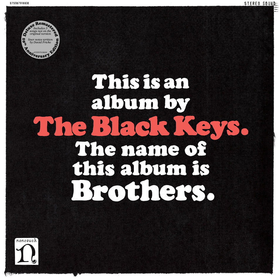 The Black Keys - Brothers 10th Anniversary Deluxe Edition album cover, gatefold, 2LP black vinyl