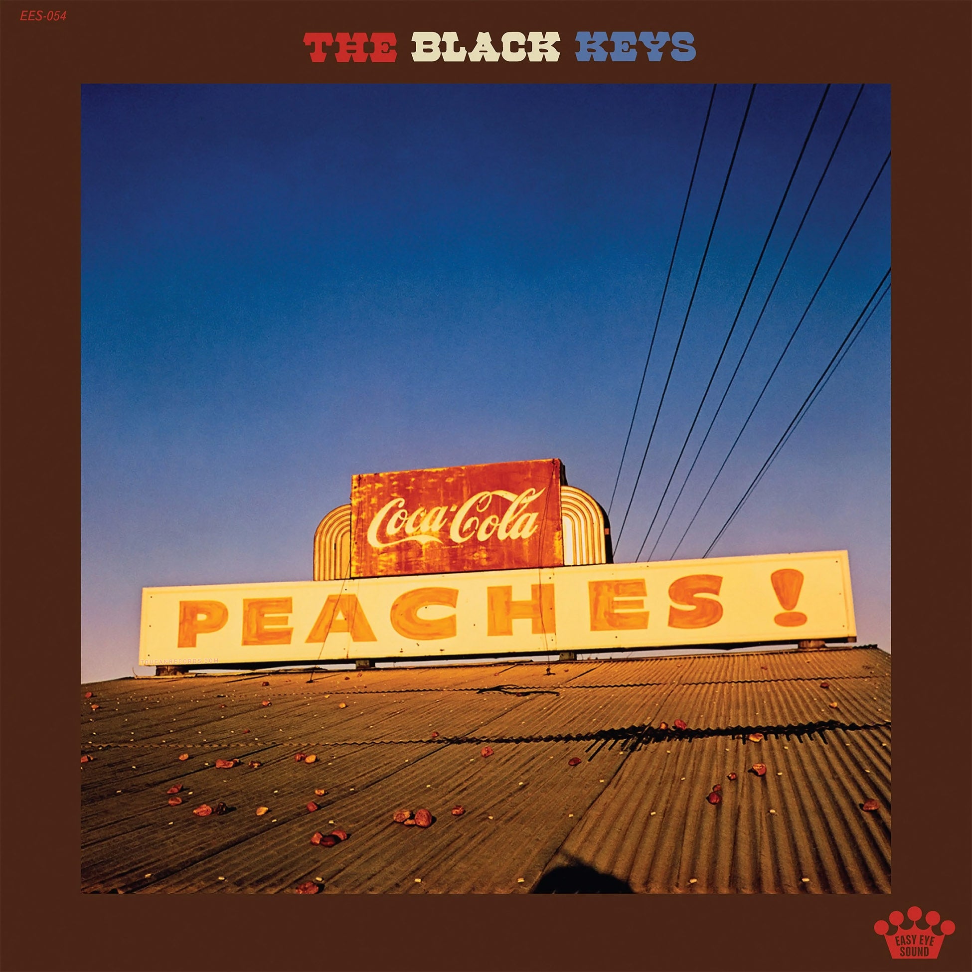 The Black Keys Peaches! album cover art black vinyl record, blues rock alternative album
