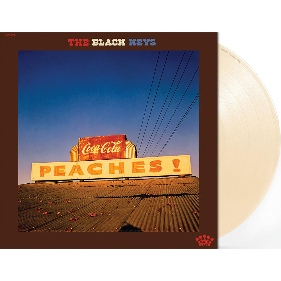 The Black Keys Peaches! vinyl LP packshot bone colored vinyl limited edition indie exclusive available at ToucanRecords.com