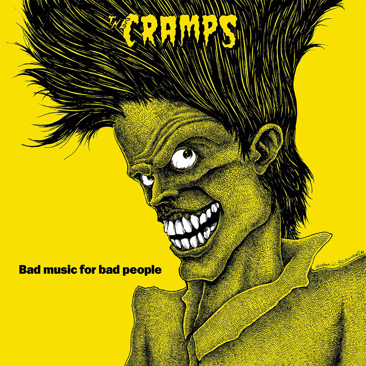 The Cramps - Bad Music For Bad People album cover, Goo Goo Muck green vinyl LP, RSD Essential Indie Exclusive -- ToucanRecords.com
