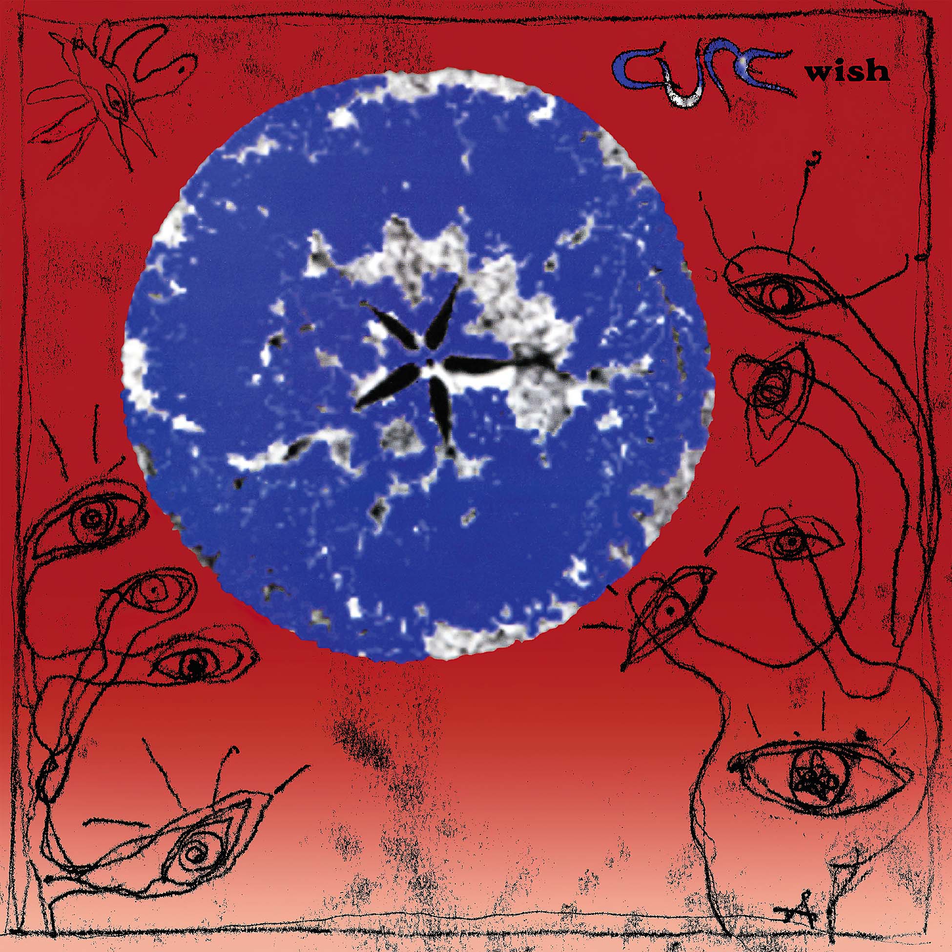 The Cure Wish album cover art 2LP on 180g black vinyl indie exclusive, Start Your Ears Off Right (SYEOR), remastered edition at ToucanRecords.com
