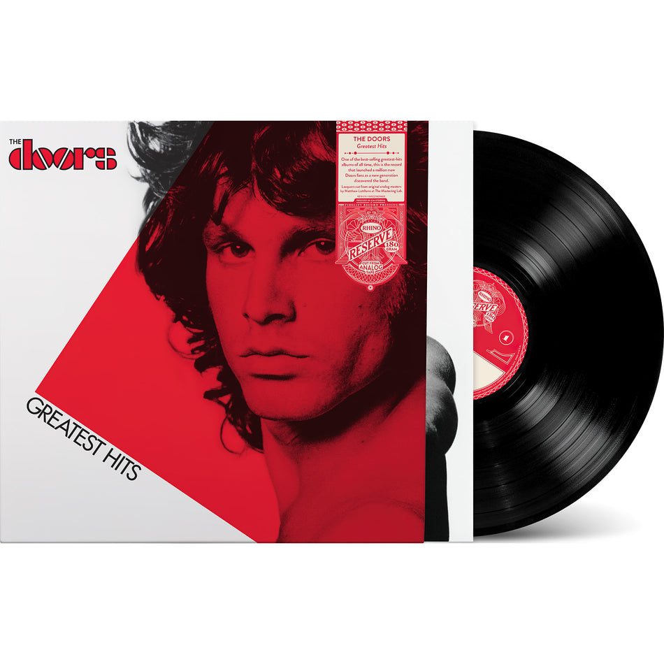 The Doors - Greatest Hits packshot, Rhino Reserve 180g audiophile vinyl, indie exclusive classic rock at ToucanRecords.com