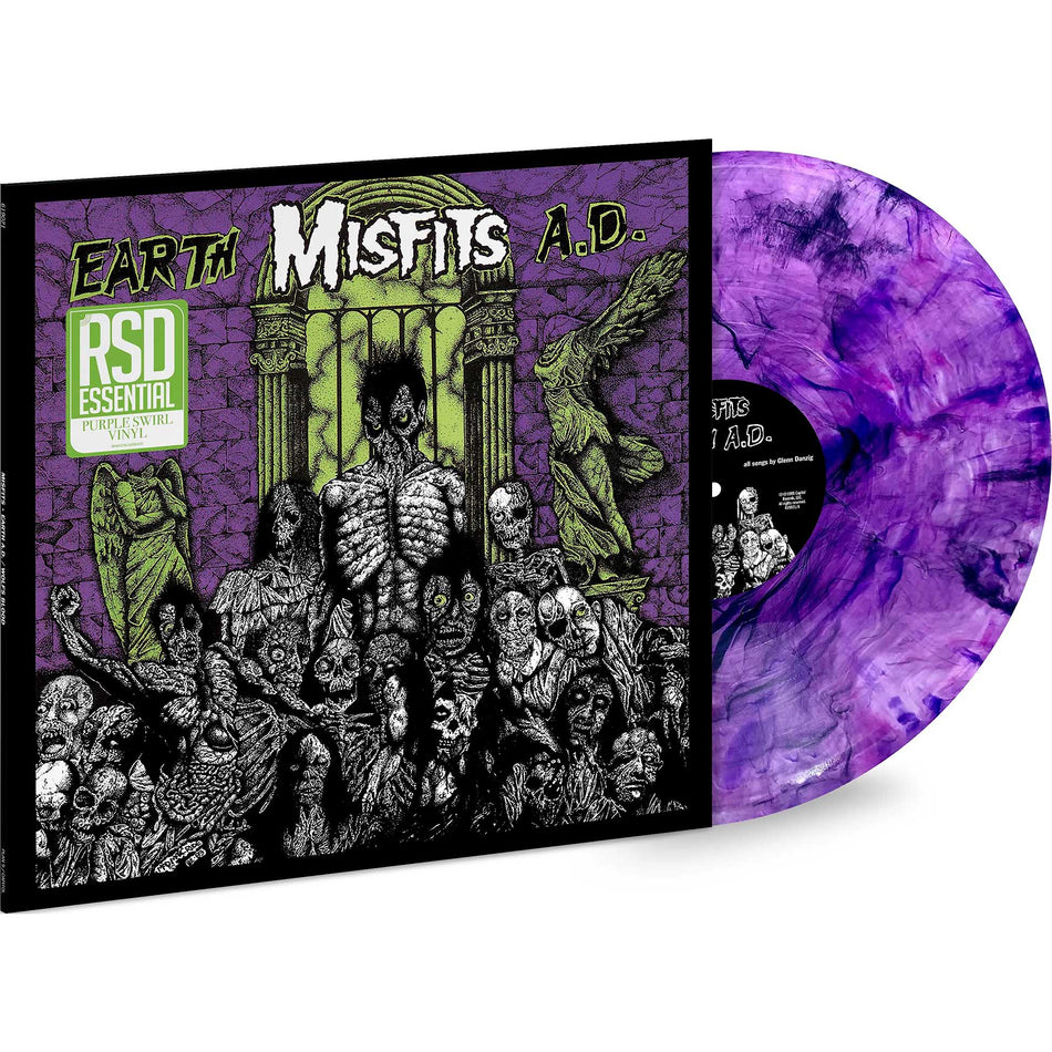 Misfits, Earth A.D., Wolfs Blood, Indie Exclusive, RSD Essential, Purple Swirl, Colored Vinyl, vinyl, cover art, cover, vinyl, album, packshot