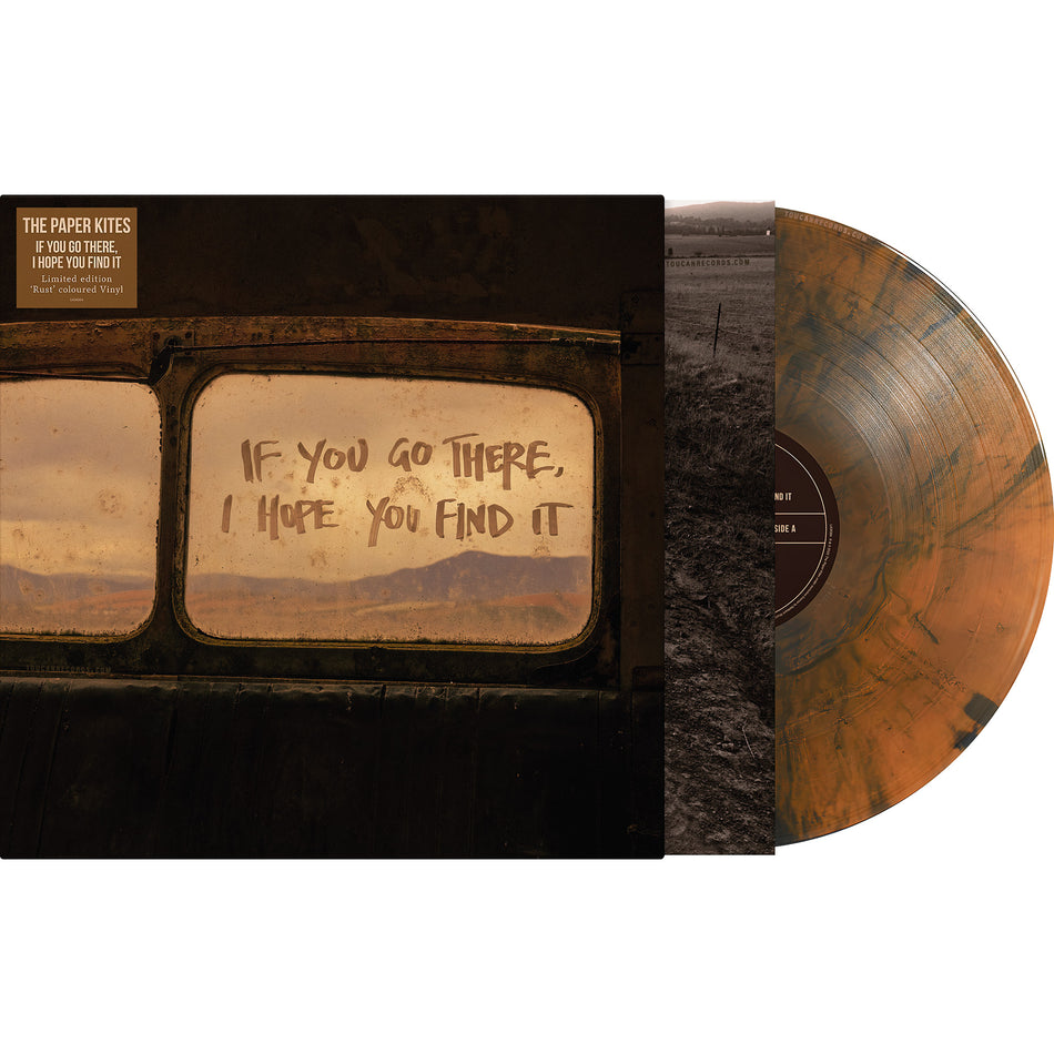 The Paper Kites - If You Go There I Hope You Find It, vinyl packshot, limited edition 180g Rust colored vinyl (marbled), gatefold