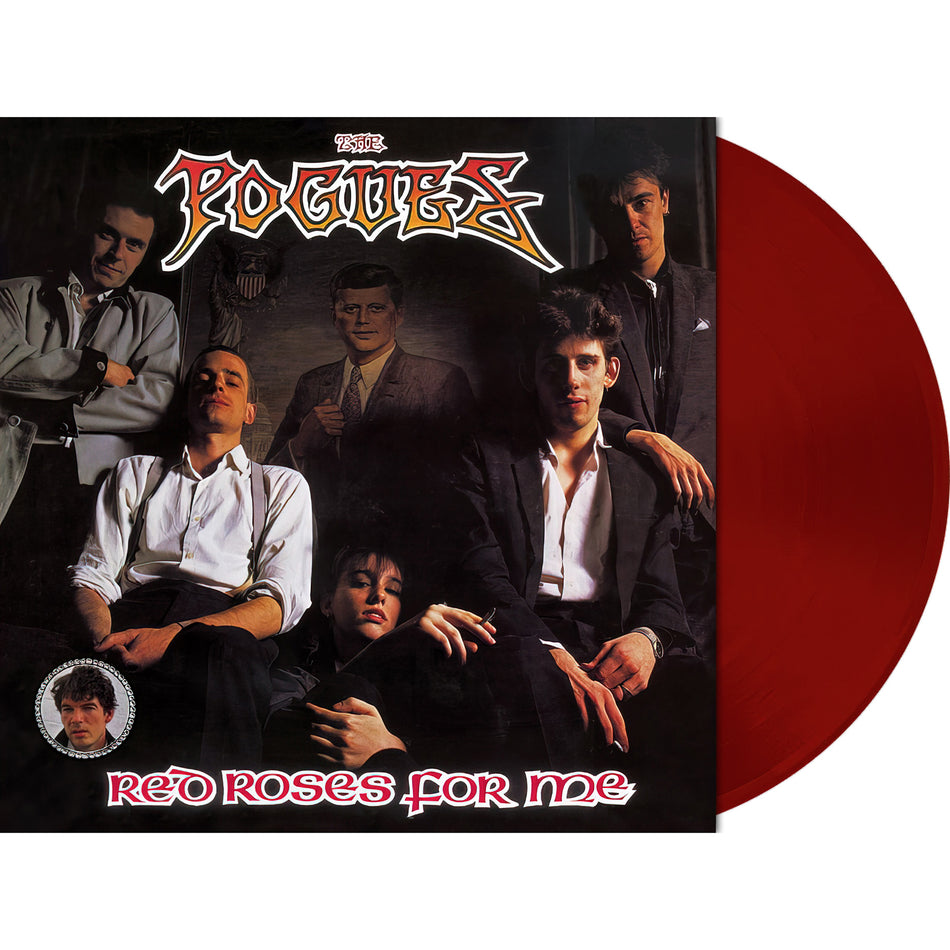 The Pogues Red Roses For Me vinyl packshot, 40th anniversary red pressing, traditional Irish folk punk