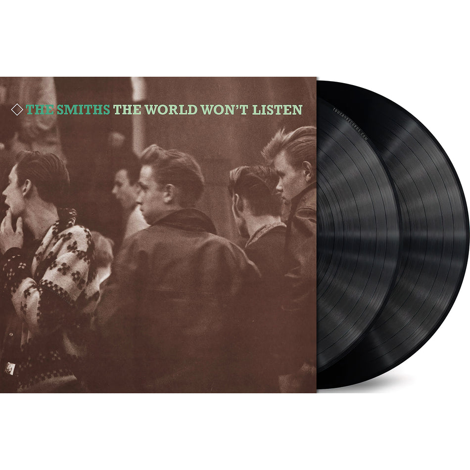 The Smiths The World Won't Listen packshot of the remastered 2LP, 180g  vinyl LP available at ToucanRecords.com