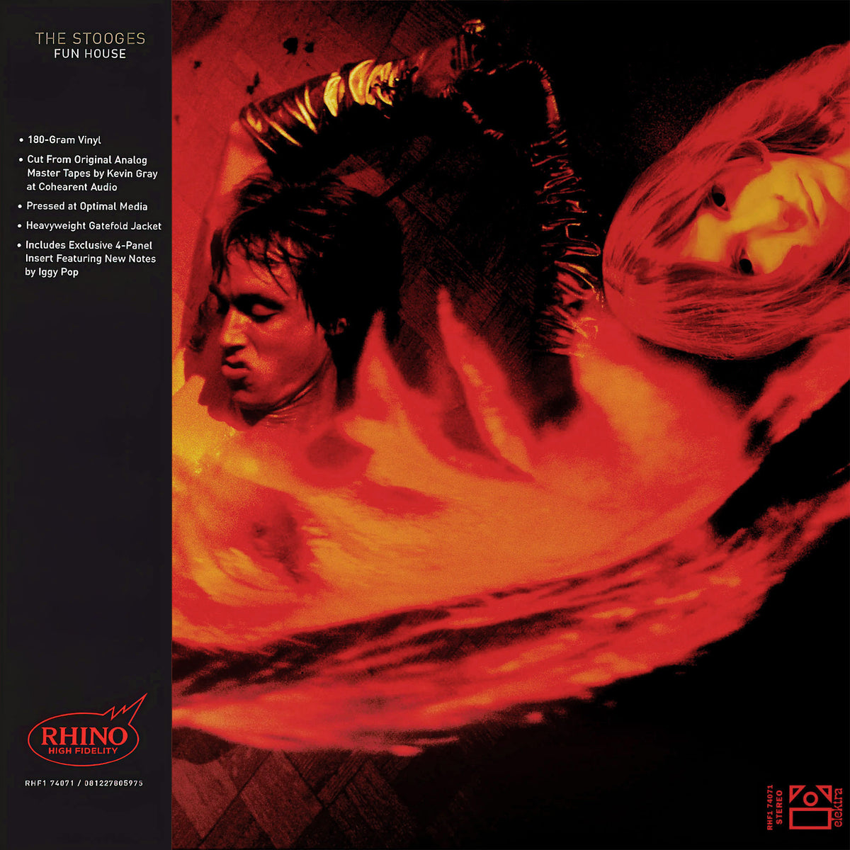 The Stooges Fun House album cover with obi for Rhino High Fidelity 180g vinyl LP, Indie Exclusive limited edition at ToucanRecords.com