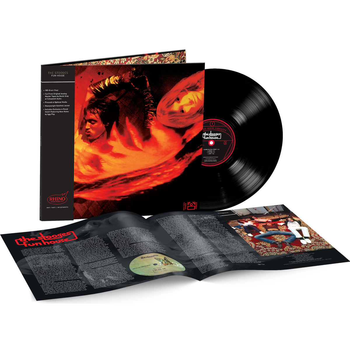 The Stooges Fun House packshot for Rhino High Fidelity 180g audiophile vinyl LP, Indie Exclusive limited edition at ToucanRecords.com