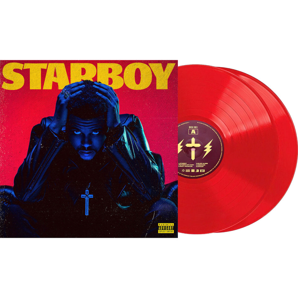 The Weeknd, Starboy, the weekend, 2 LP, Red Vinyl, colored vinyl, cover, album, records, vinyl, packshot