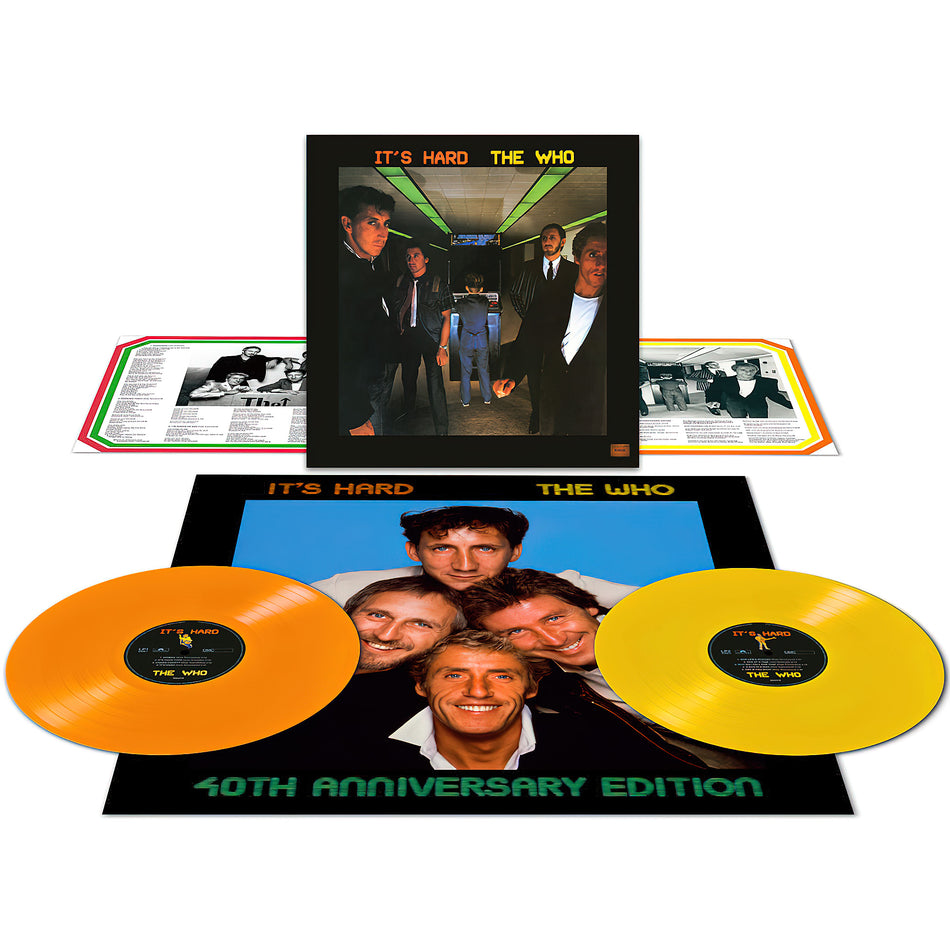 The Who, It's Hard, 40th Anniversary, Record Store Day UK, Limited Edition, 180g Vinyl, Colored Vinyl, Poster, cover, records, album, vinyl, packshot, roger daltry, pete townshend, eminence front, athena