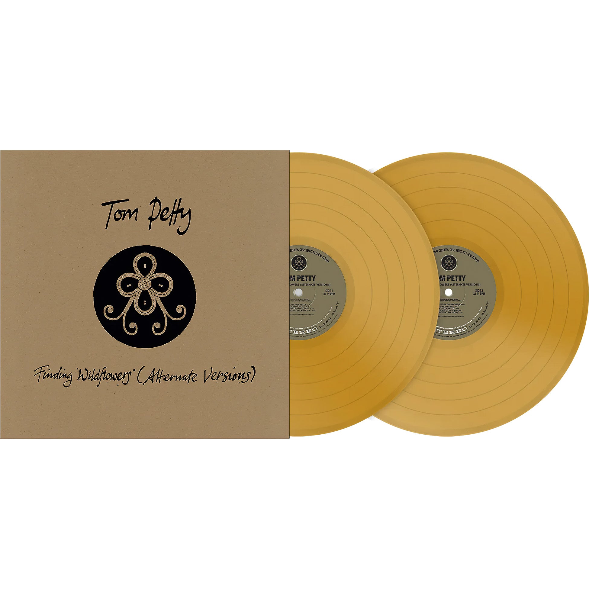 Tom Petty, Finding Wildflowers, Alternate Versions, Indie Exclusive, 2 LP, Gold Colored Vinyl, cover, album, album art,vinyl, packshot