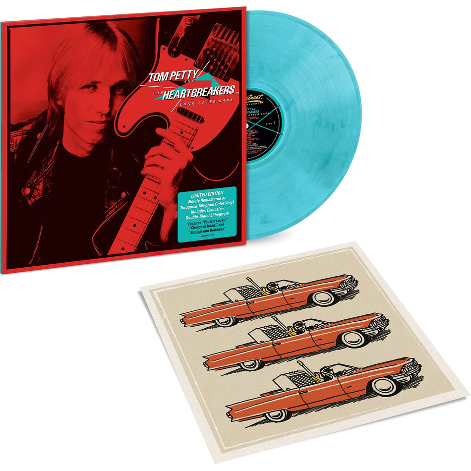 tom petty, heartbreakers, long after dark, packshot, tom petty and the heartbreakers, indie exclusive, colored vinyl, turquoise, turquoise vinyl, album cover, album art, cover, insert