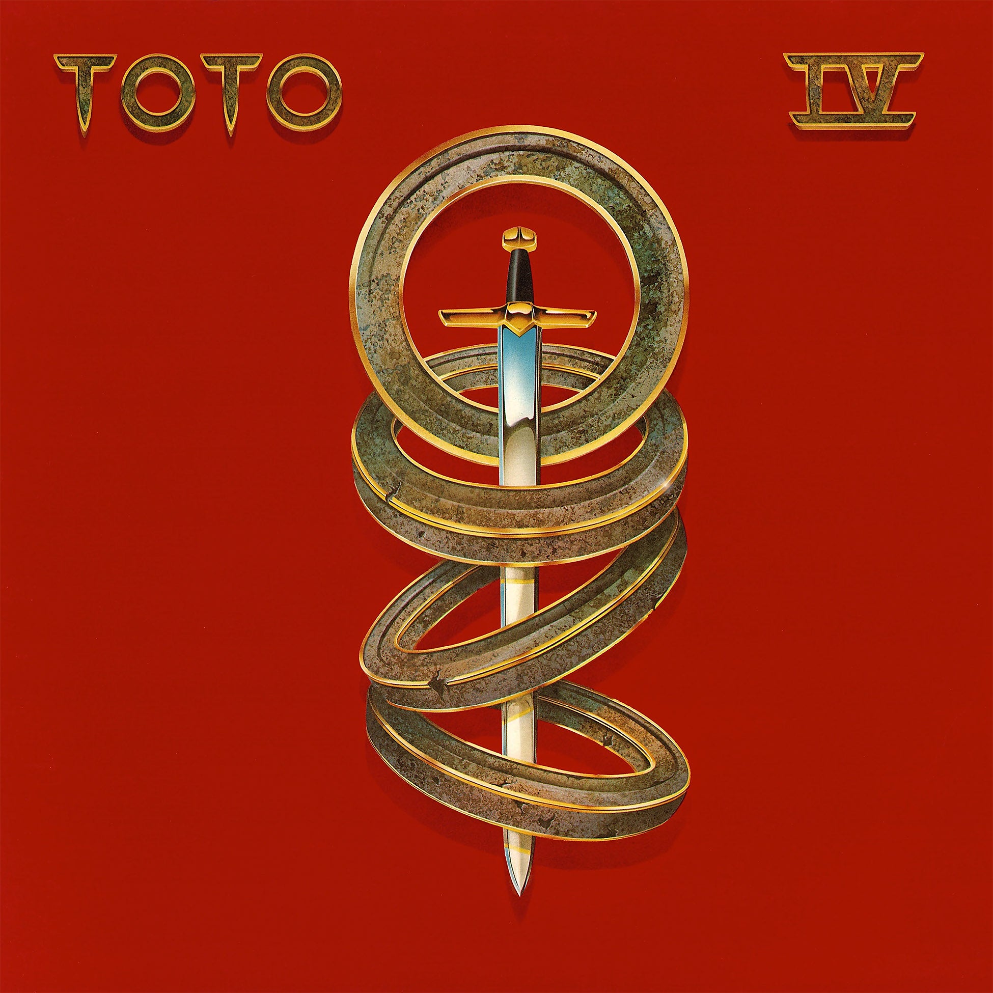 Toto - Toto IV album cover, black vinyl LP edition, 1980s rock & AOR classic